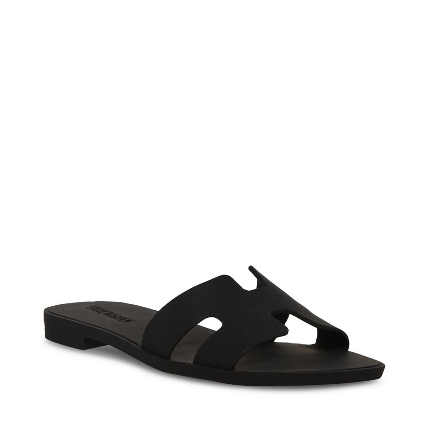 Black Steve Madden Hadyn-j Women\'s Slides | PH 2379CBH